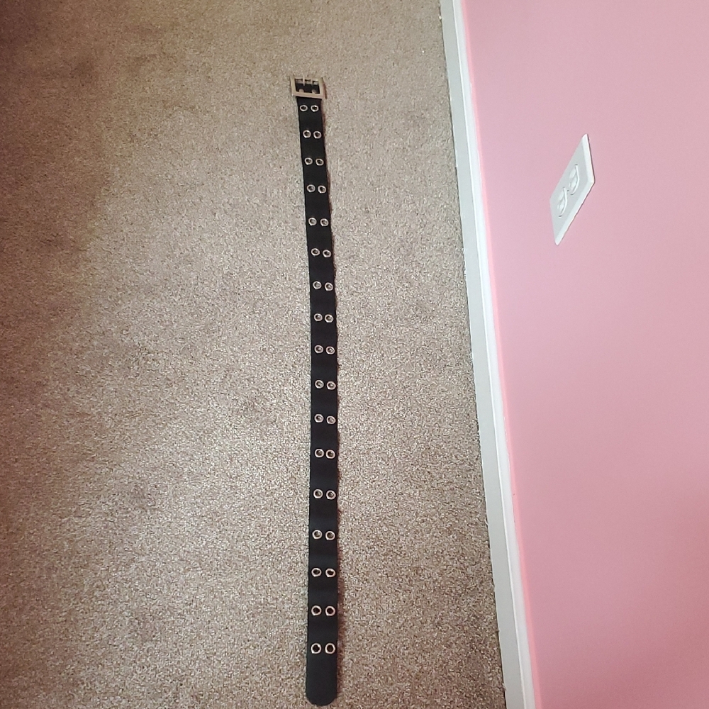 Black Belt With Grommets